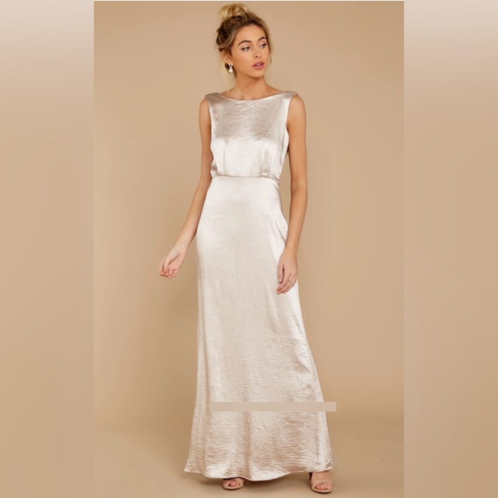 New Era Champagne Maxi Dress for Bridesmaid!